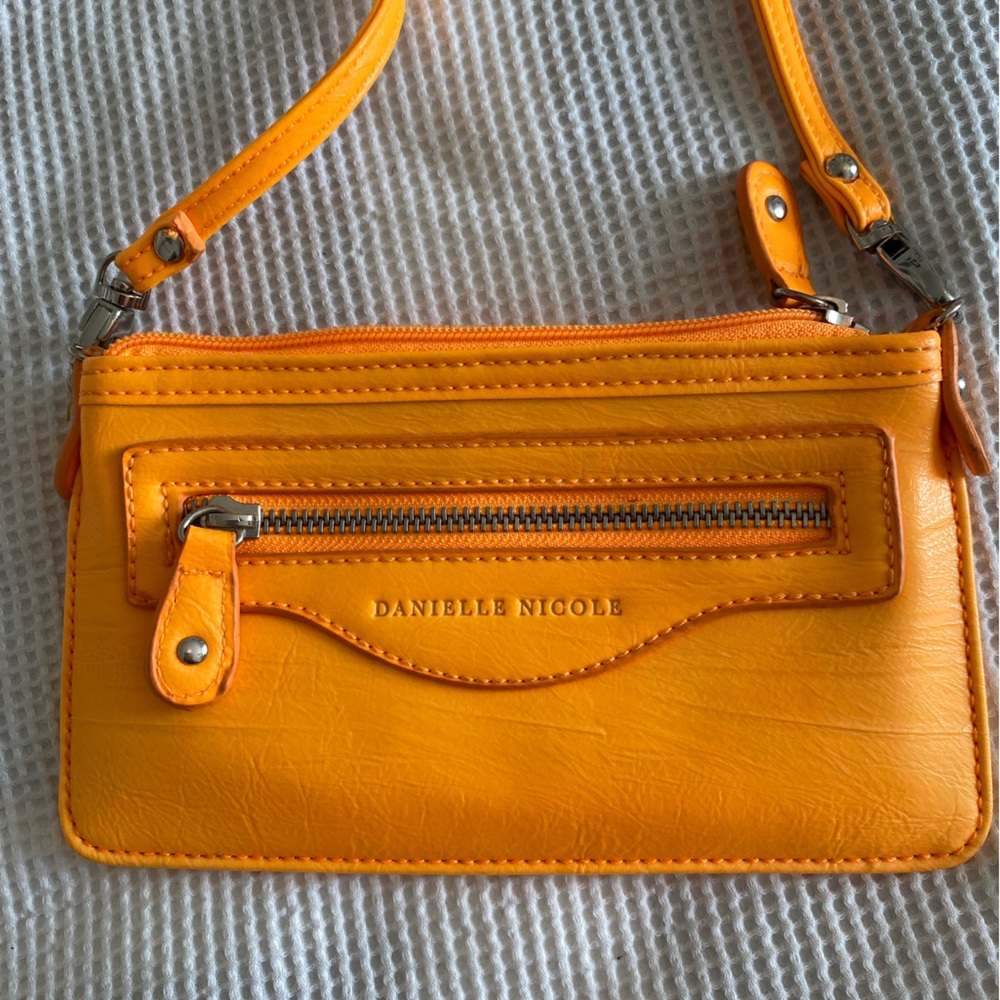 Neon Orange Danielle Nicole Crossbody Mini Wallet Purse